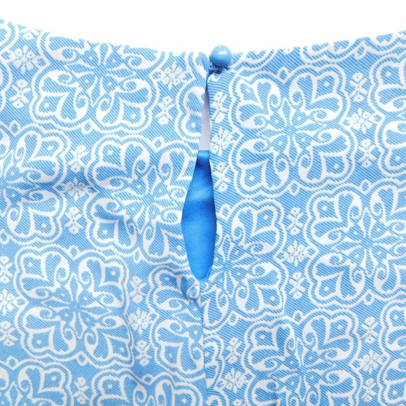 Luxology Crochet Bell Sleeve Shift Dress Plus Size 24 Blue White Boho NWT - Picture 5 of 7